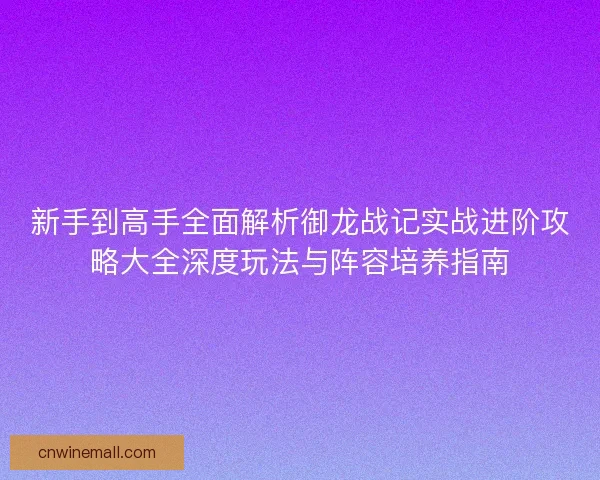 新手到高手全面解析御龙战记实战进阶攻略大全深度玩法与阵容培养指南